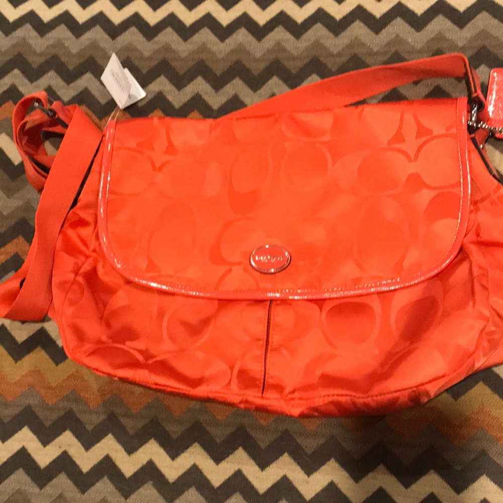 Coach “Hot Orange” messenger bag